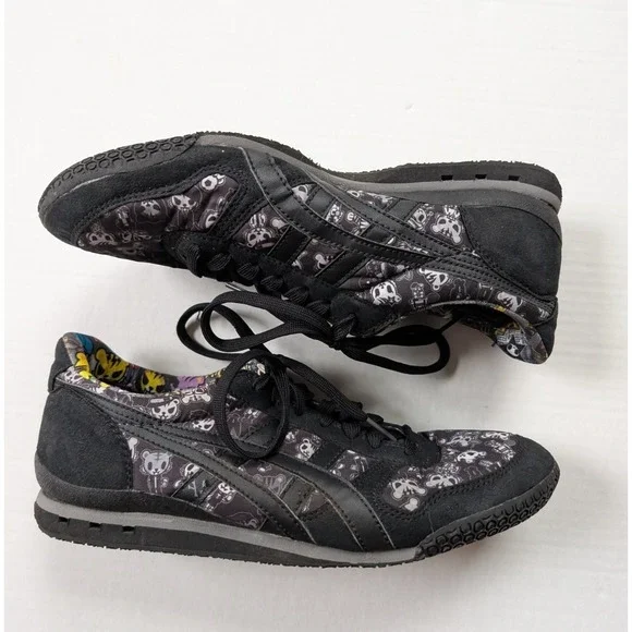 Onitsuka Tiger x Tokidoki Mens 9 Black Ultimate 81 D53AQ-9090 Cartoon Print - Picture 3 of 12